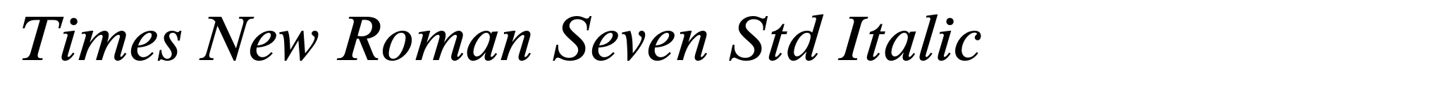 Times New Roman Seven Std Italic image